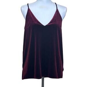 Abercrombie & Fitch maroon velvet babydoll top, chemise, medium, whimsigoth